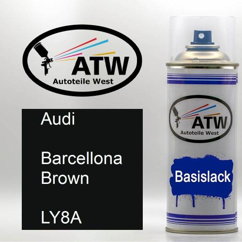 Audi, Barcellona Brown, LY8A: 400ml Sprühdose, von ATW Autoteile West.